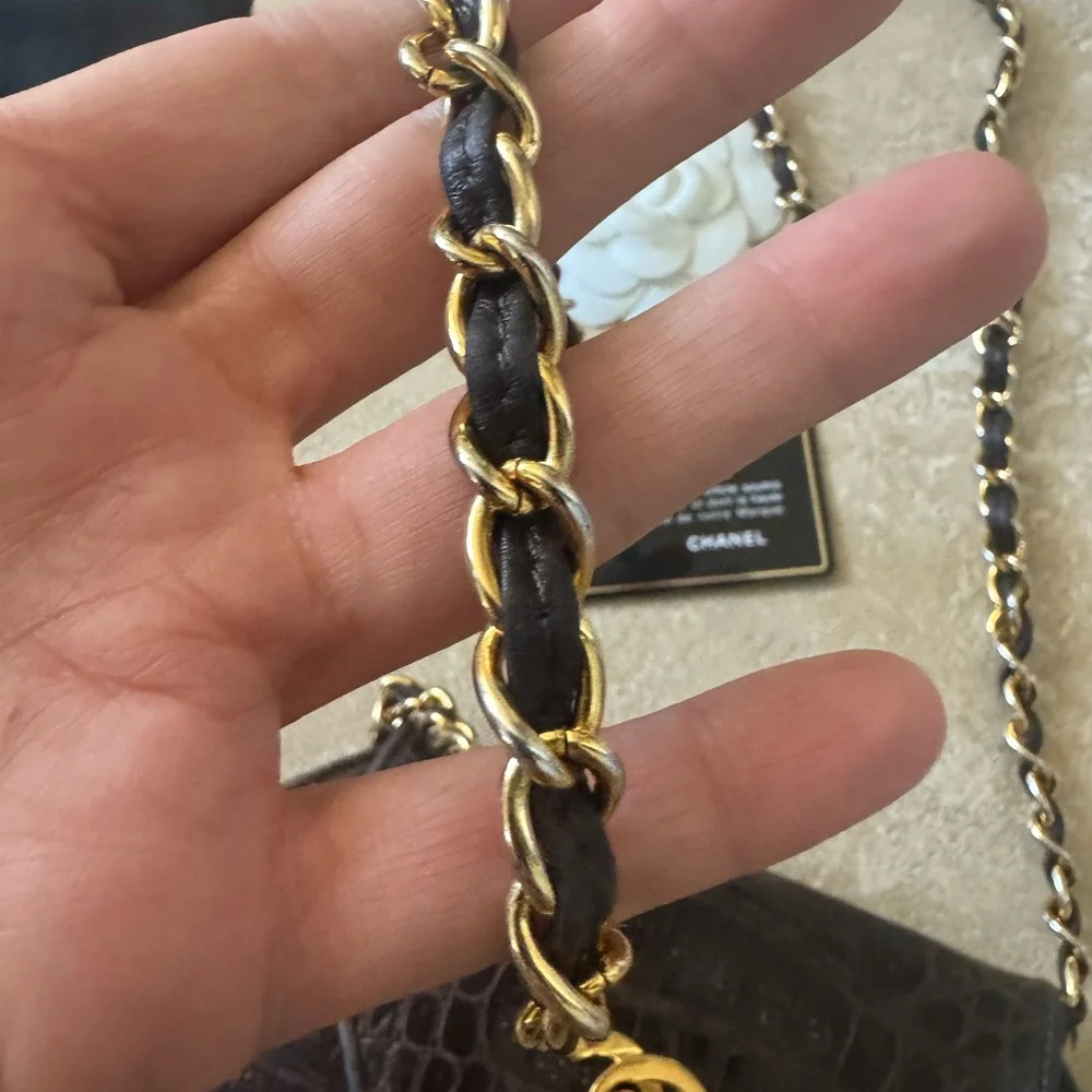 Chanel crocodile brown stunning bag - Picture 10 of 14